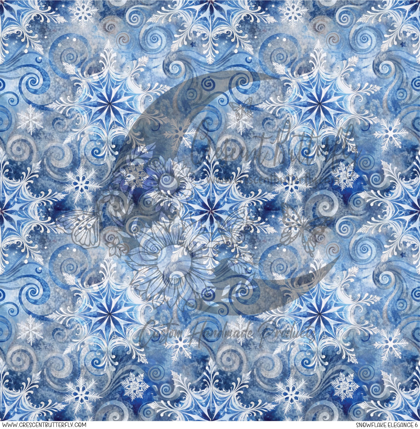 Snowflake Elegance 6 Printed Vinyl Sheet/Wrap