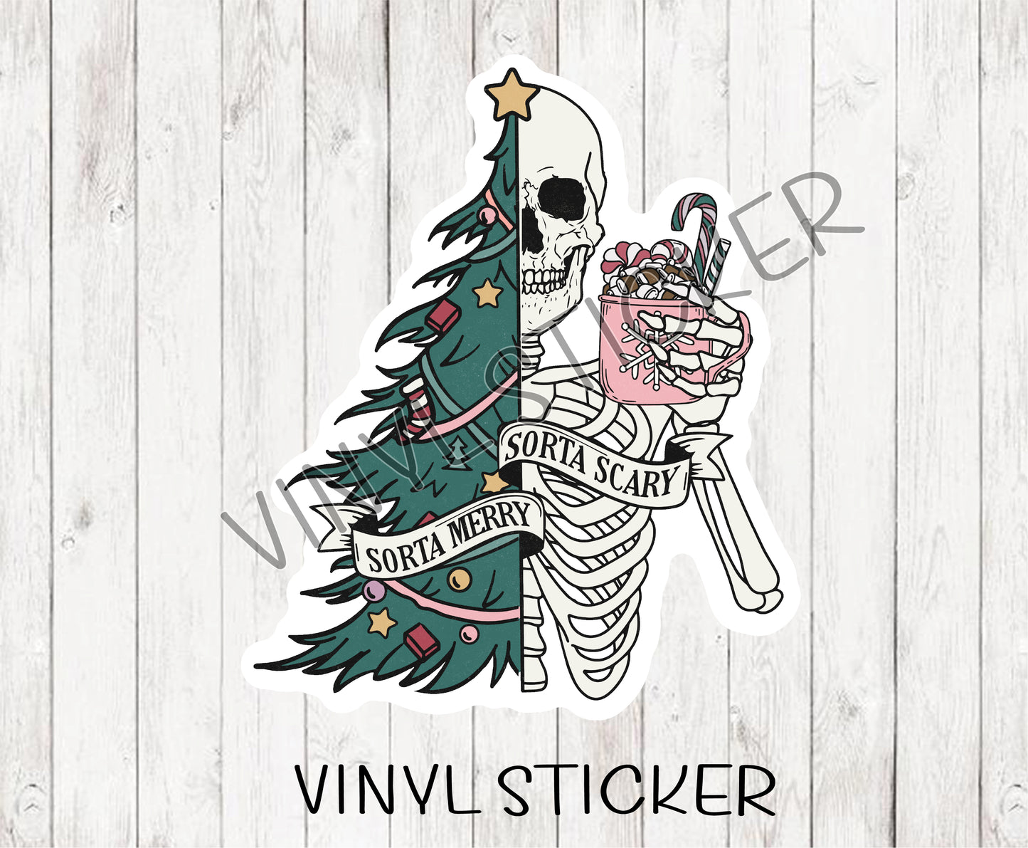 Sorta Merry Sorta Scary Sticker / Decal