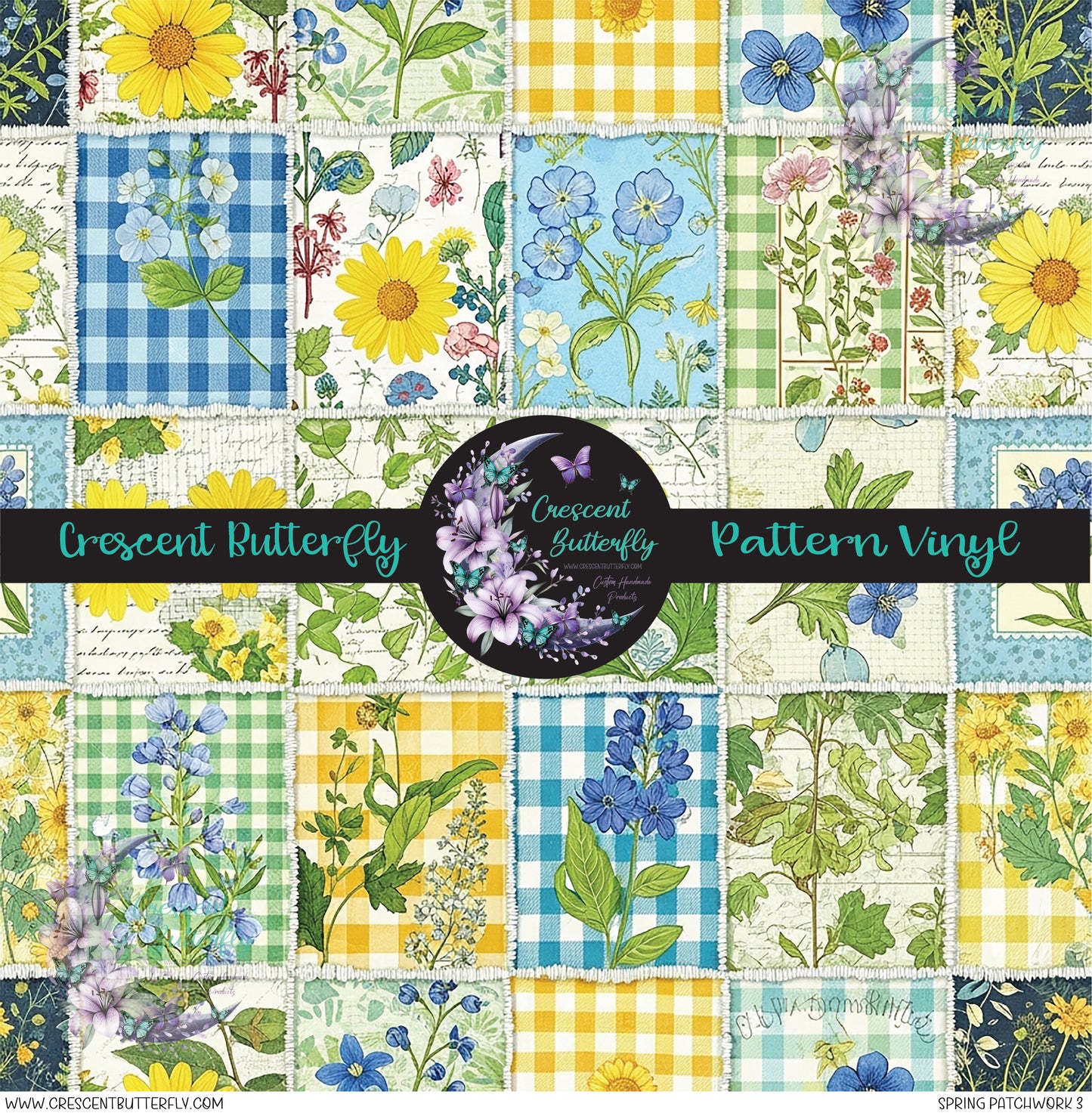 Spring Patchwork 3 Printed Vinyl Sheet/Wrap