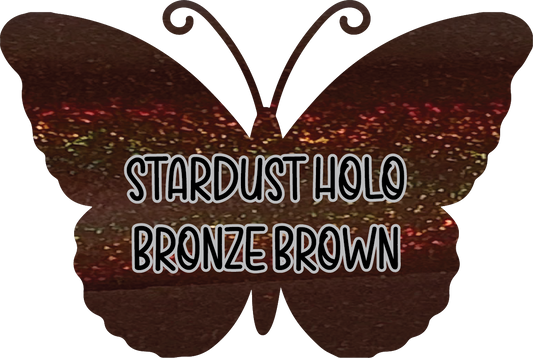 Stardust Holographic Bronze Brown Pre-Cut Pinstripe Vinyl Sheet