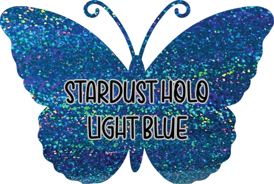 Stardust Holographic Light Blue Pre-Cut Pinstripe Vinyl Sheet