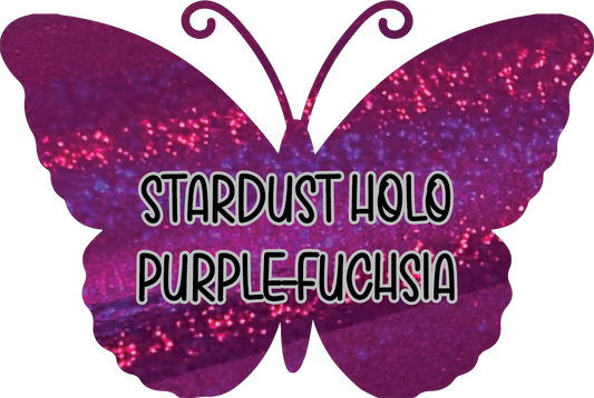 Stardust Holographic Purple-Fuchsia Pre-Cut Pinstripe Vinyl Sheet