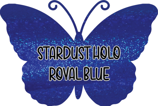 Stardust Holographic Royal Blue Pre-Cut Pinstripe Vinyl Sheet