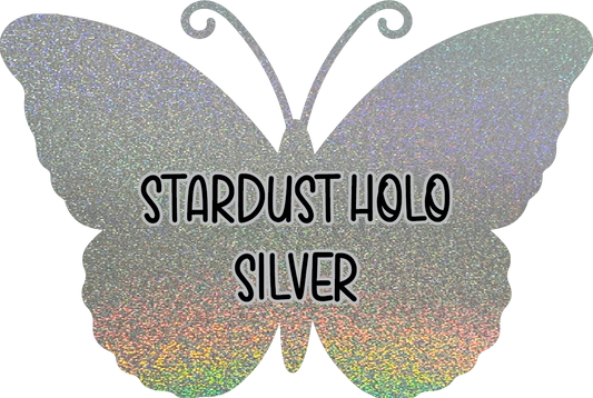 Stardust Holo Silver Pre-Cut Pinstripe Vinyl Sheet