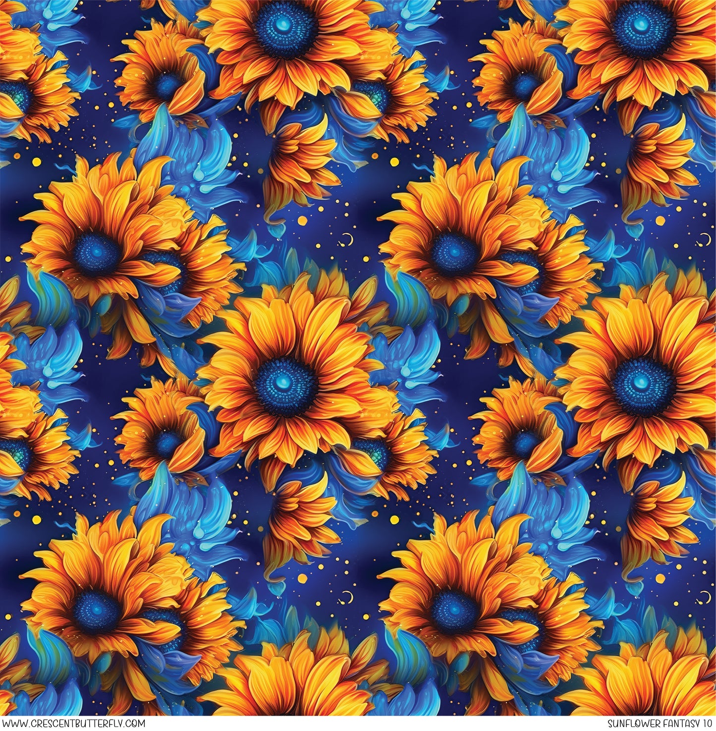 Sunflower Fantasy 10 Printed Vinyl Sheet-Tumbler Wrap