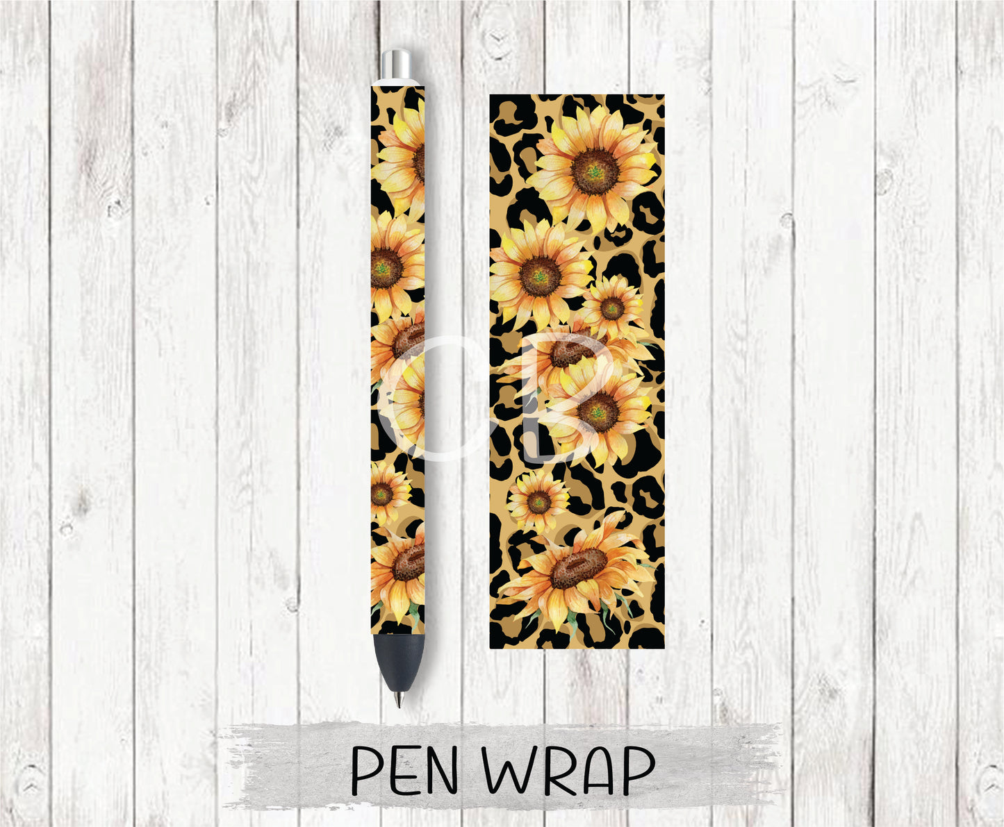 Sunflower Leopard 3 -Pen Wrap