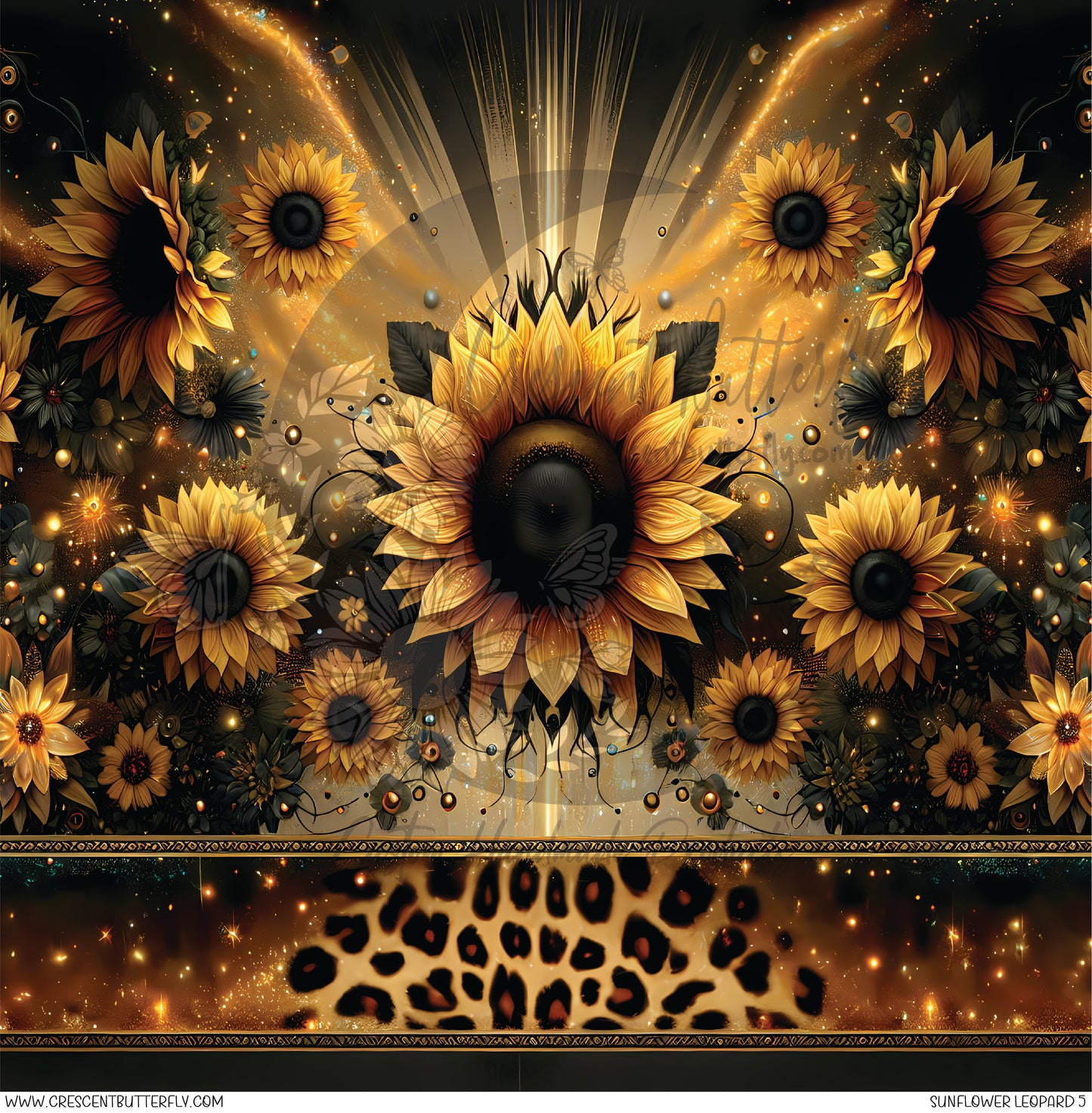 Sunflower Leopard 5 Printed Vinyl Sheet/Wrap