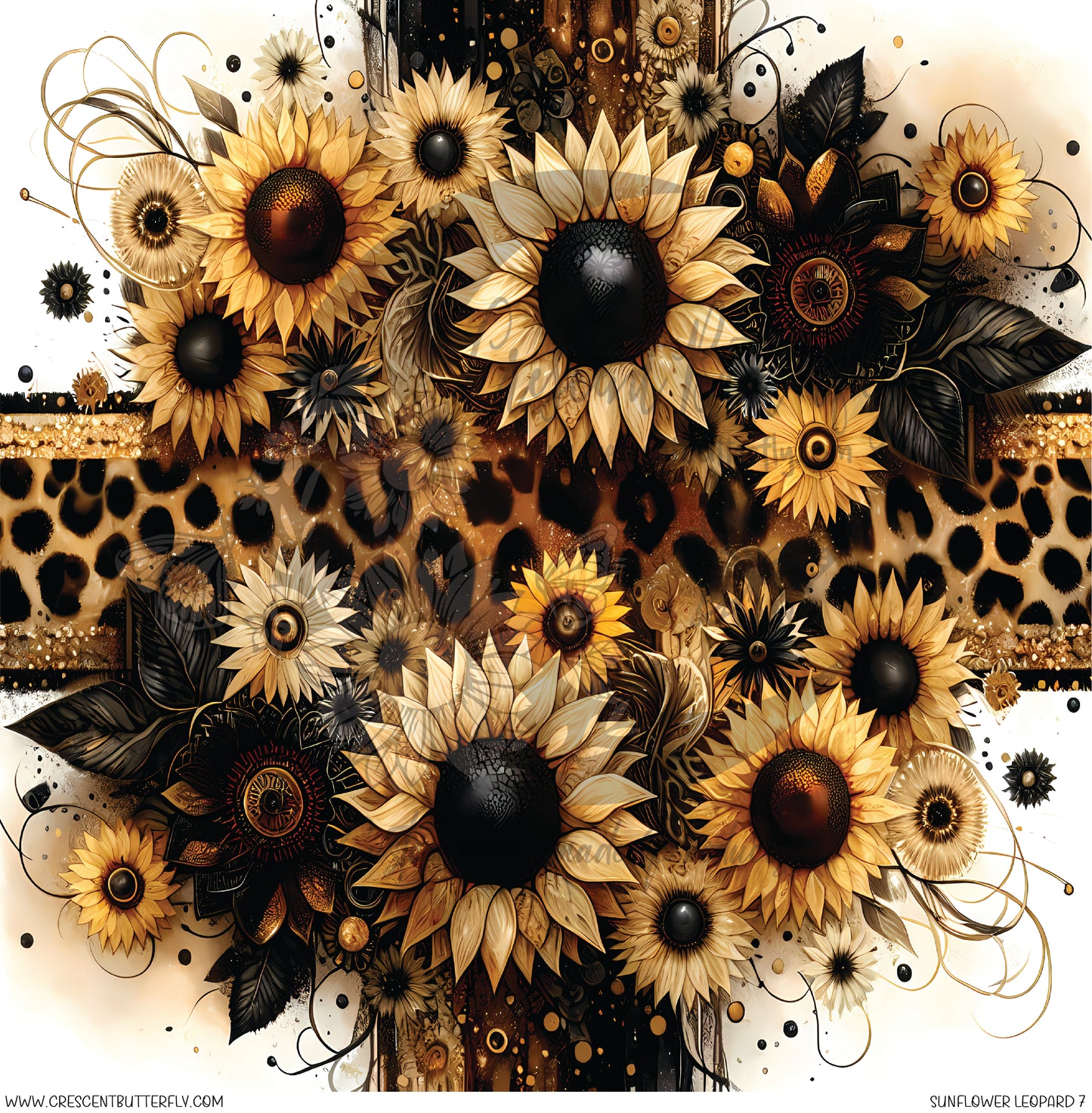 Sunflower Leopard 7 Printed Vinyl Sheet/Wrap