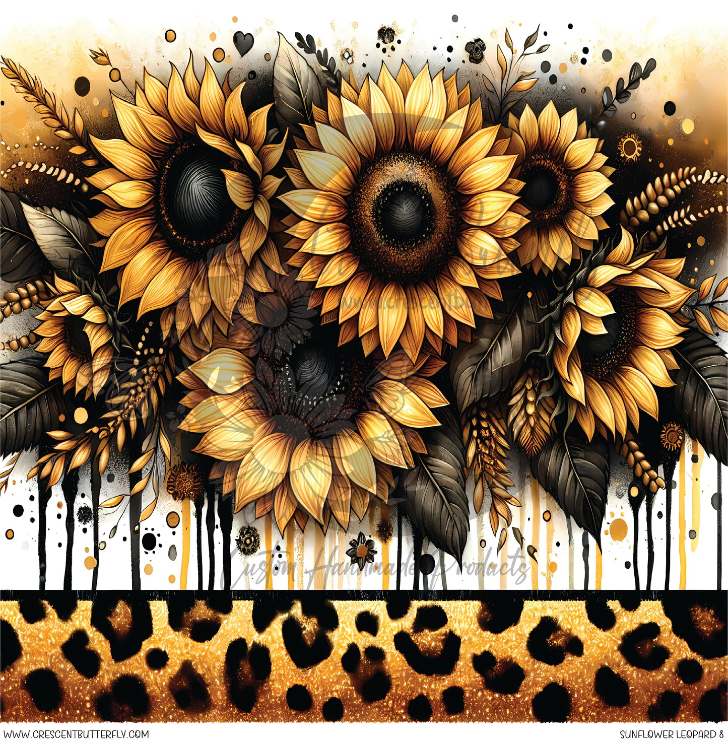 Sunflower Leopard 8 Printed Vinyl Sheet/Wrap