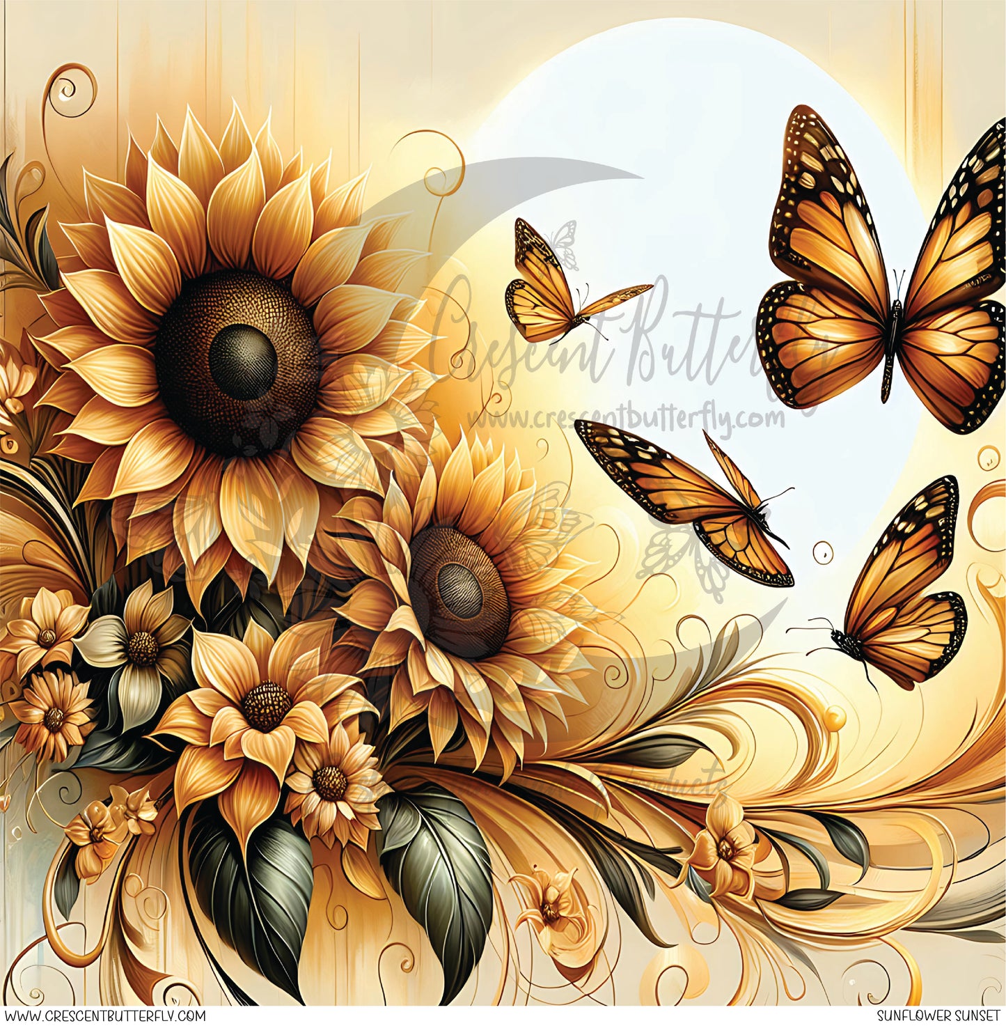 Sunflower Sunset Printed Vinyl Sheet/Wrap