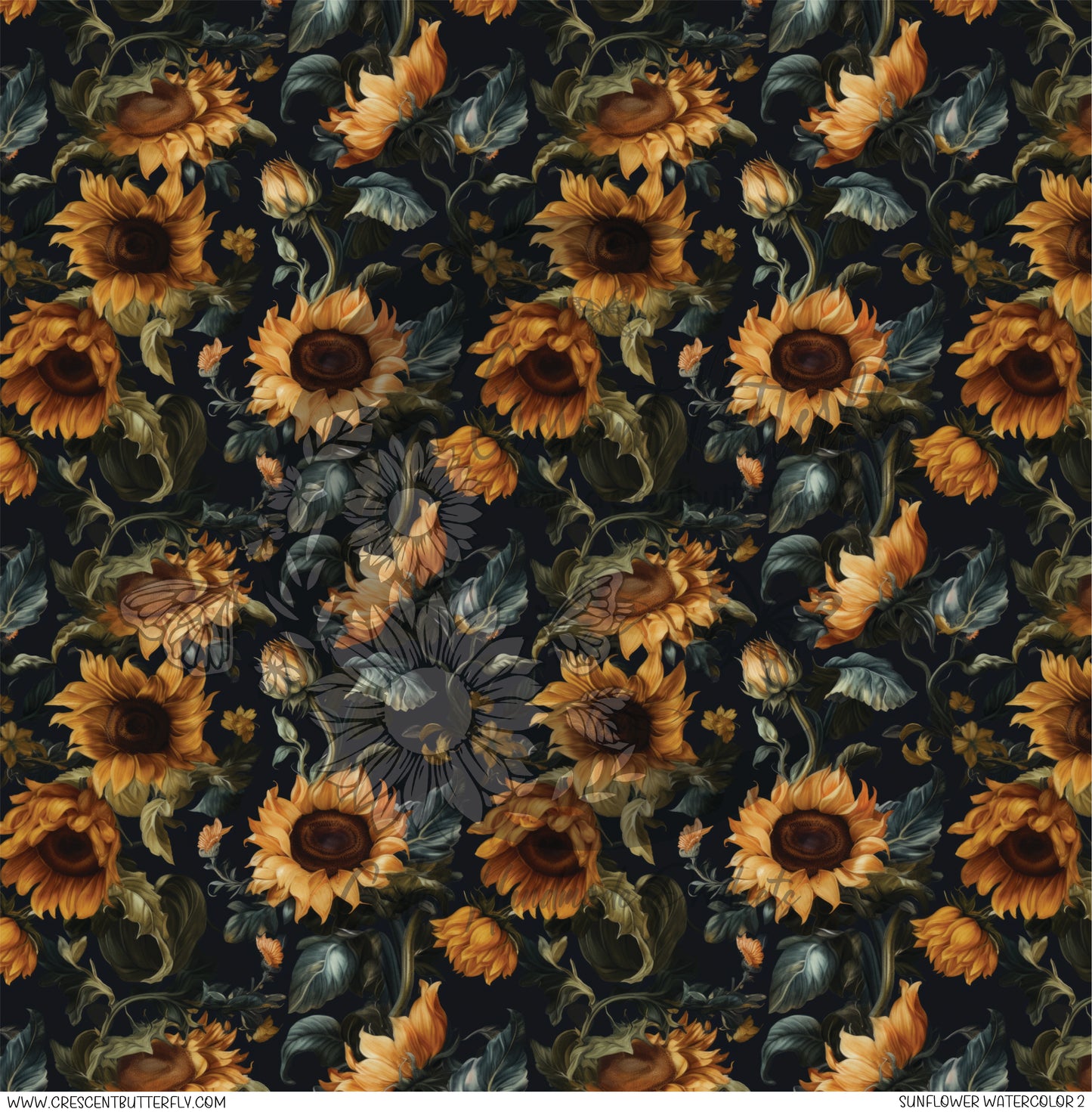 Sunflower Watercolor 2 Printed Vinyl Sheet/Wrap