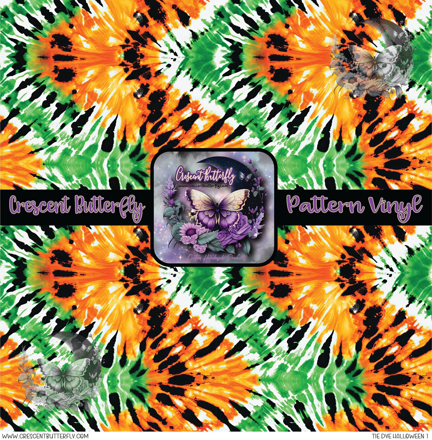 Tie Dye Halloween 1 Printed Vinyl Sheet/Wrap