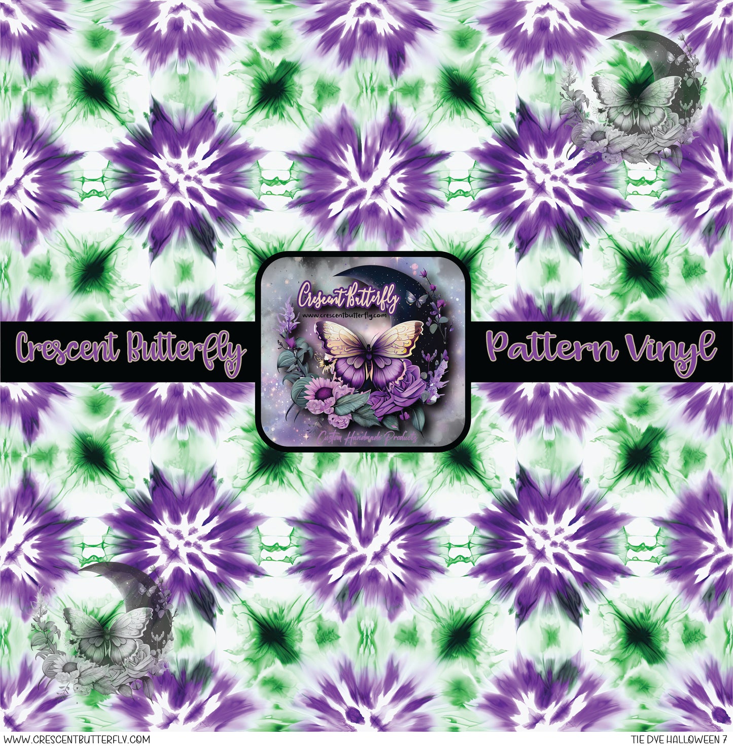 Tie Dye Halloween 7 Printed Vinyl Sheet/Wrap