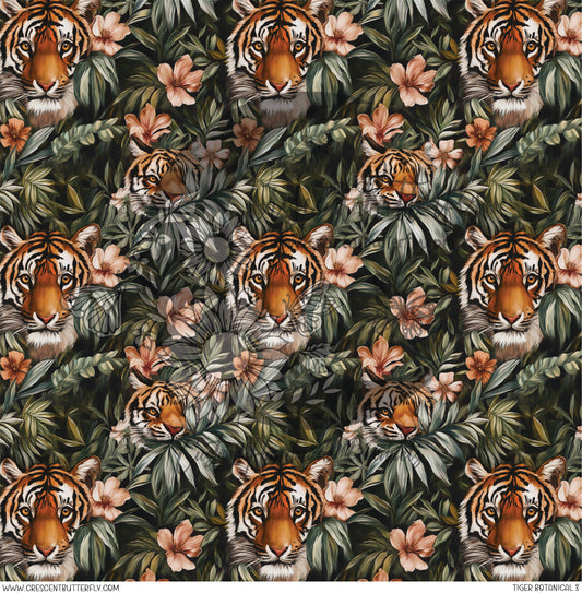 Tiger Botanical 3 Printed Vinyl Sheet/Wrap