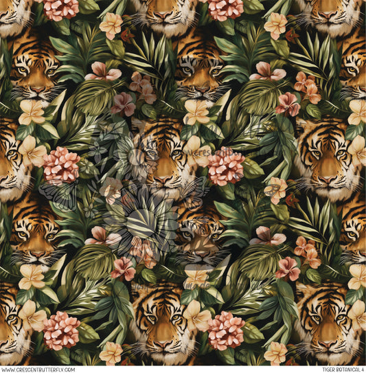 Tiger Botanical 4 Printed Vinyl Sheet/Wrap