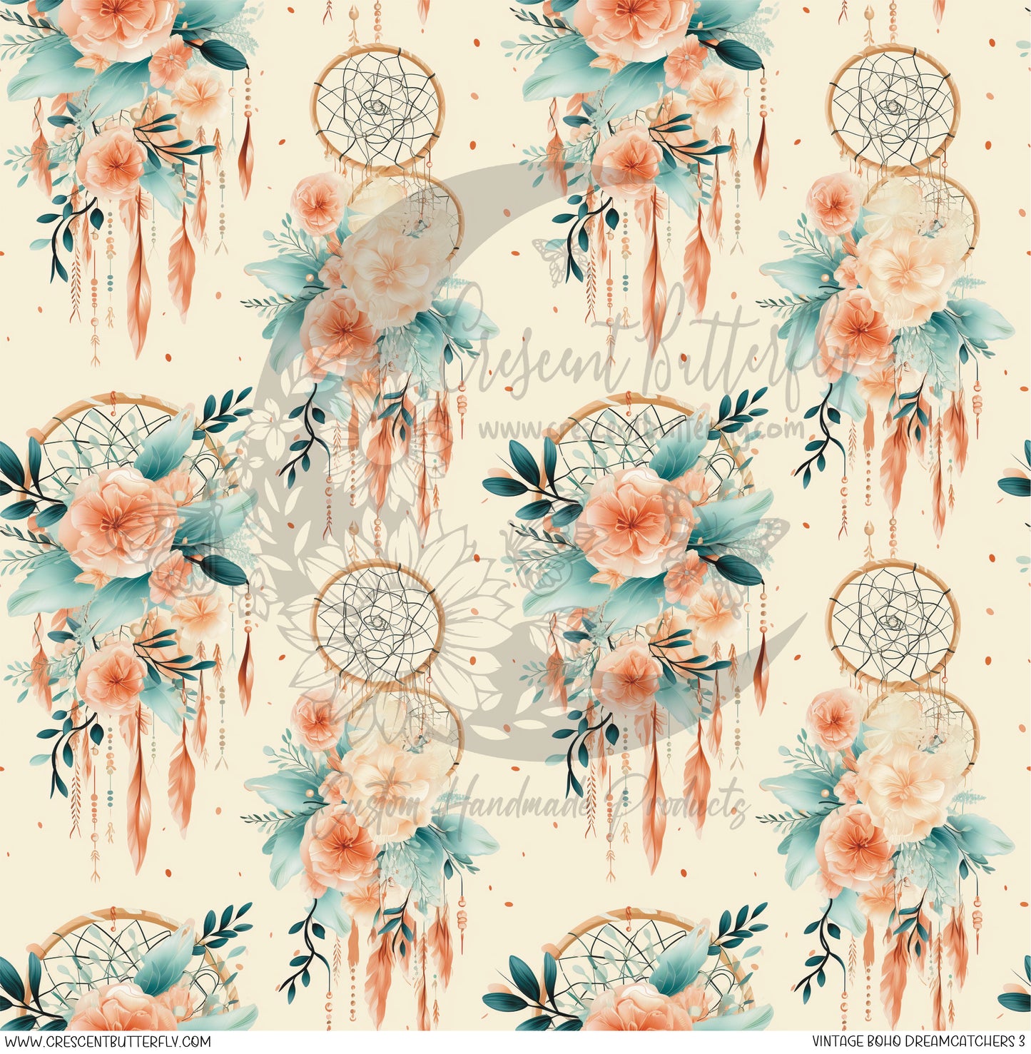 Vintage Boho Dreamcatchers 3 Printed Vinyl Sheet/Wrap