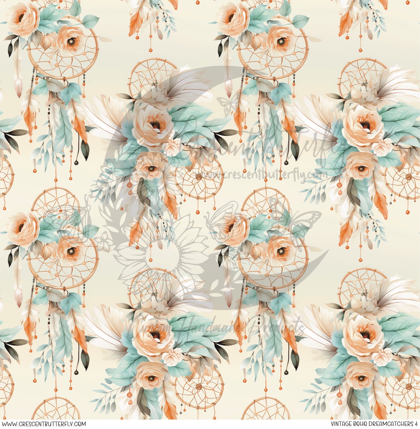 Vintage Boho Dreamcatchers 4 Printed Vinyl Sheet/Wrap