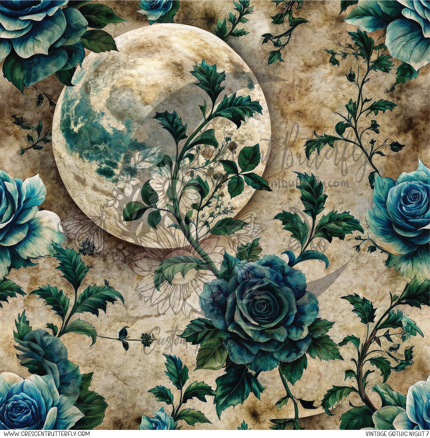 Vintage Gothic Night 7 Printed Vinyl Sheet/Wrap