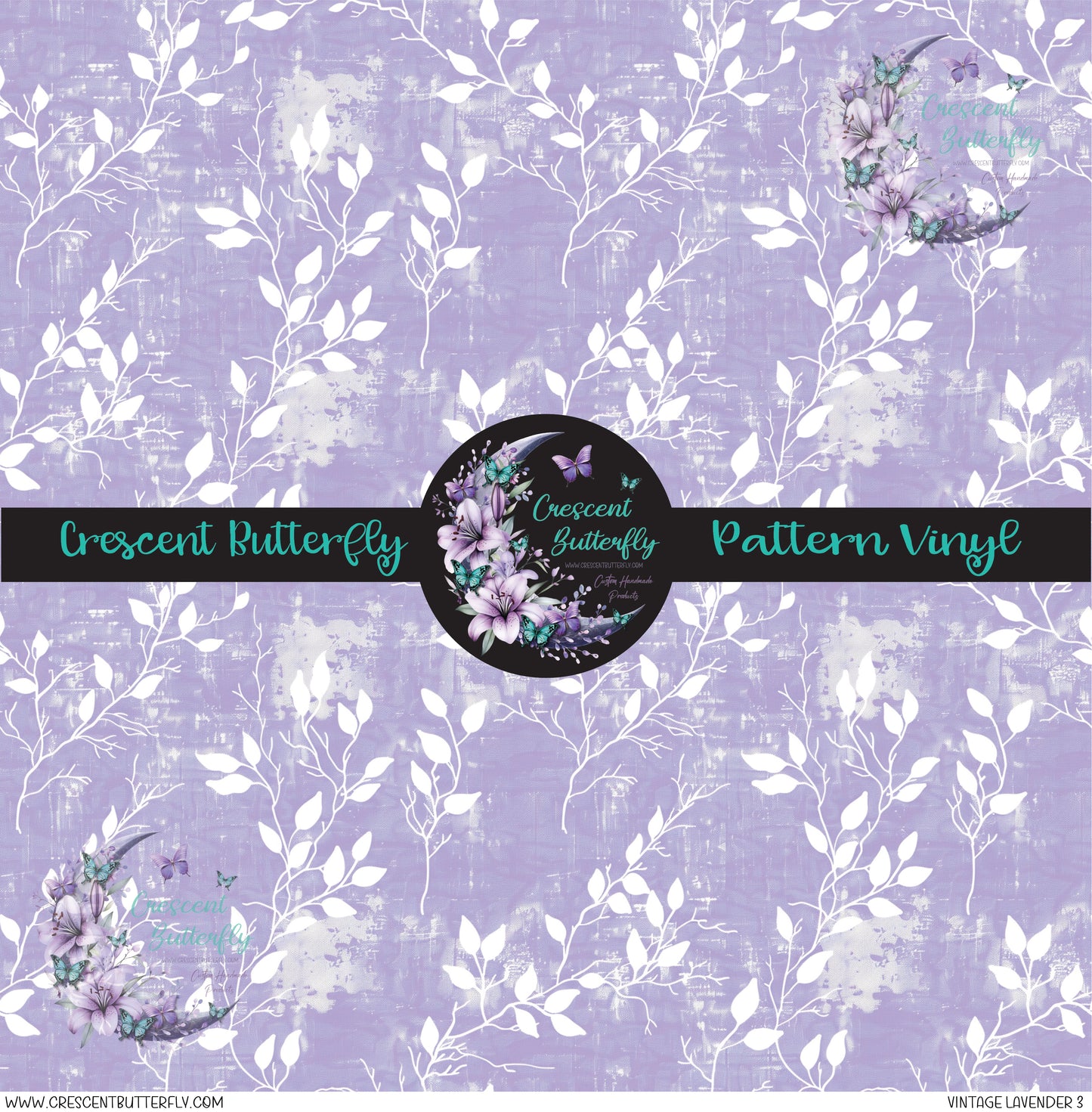 Vintage Lavender 3 Printed Vinyl Sheet/Wrap