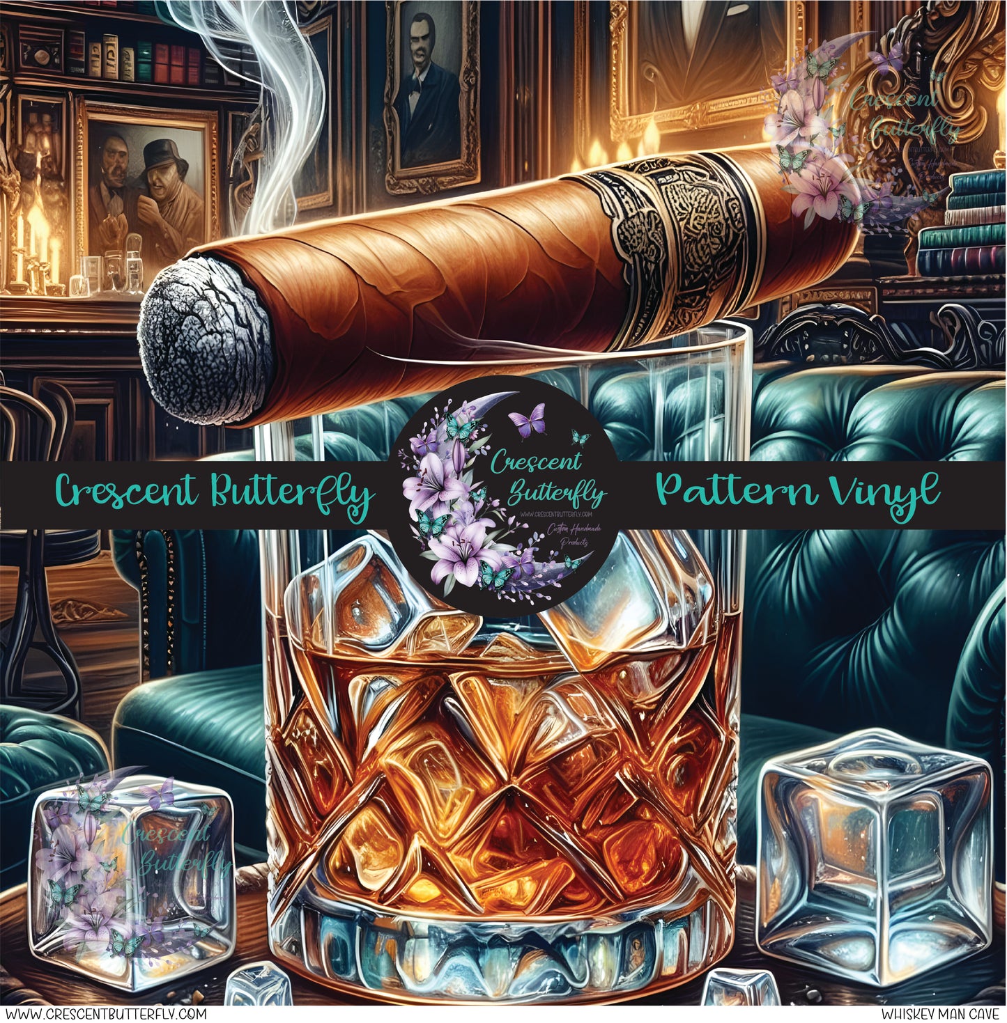 Whiskey Man Cave Printed Vinyl Sheet/Wrap