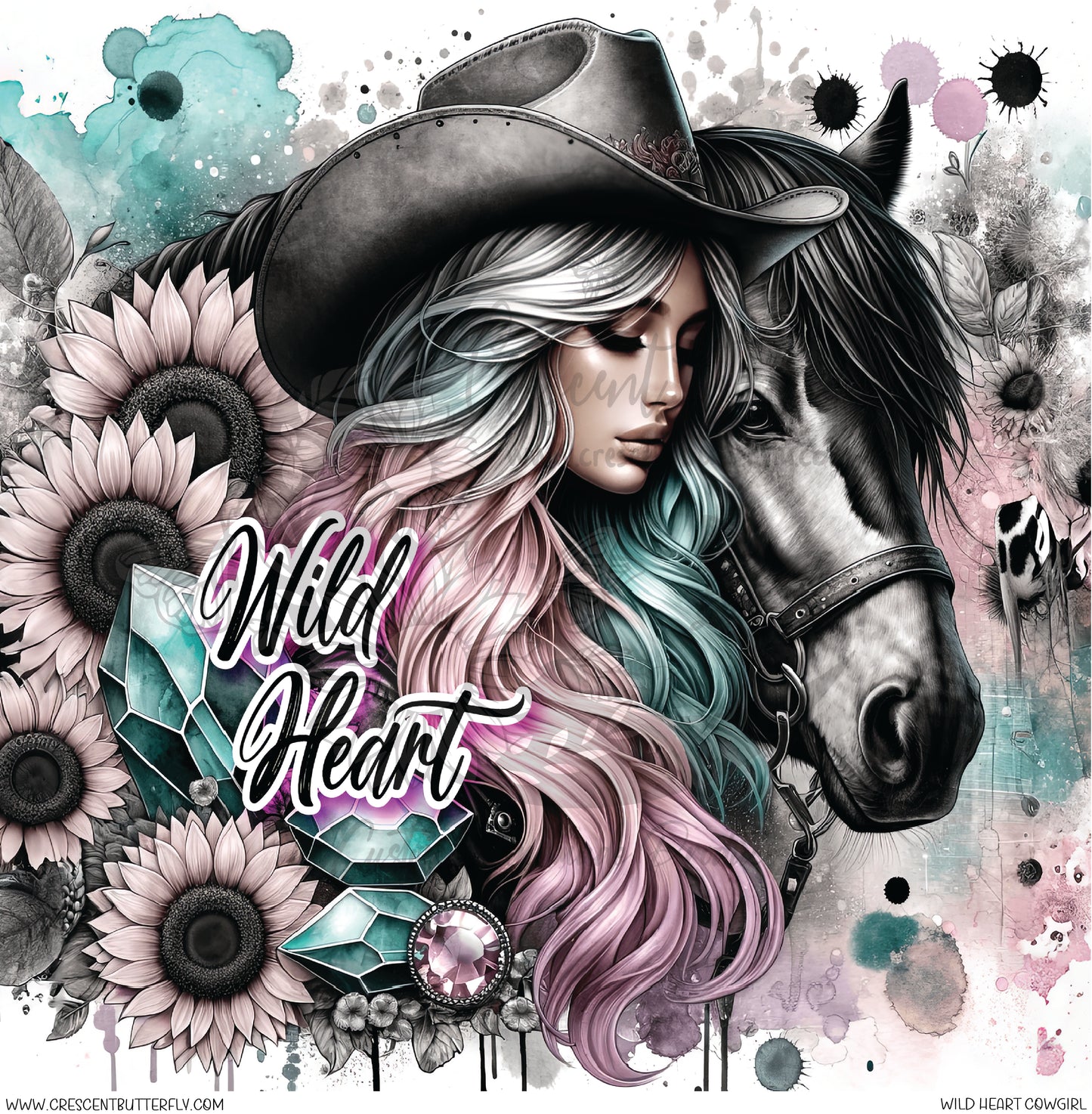 Wild Heart Cowgirl Printed Vinyl Sheet/Wrap