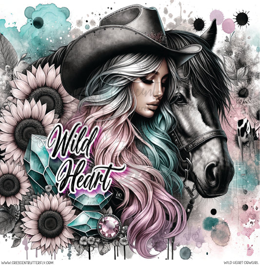 Wild Heart Cowgirl Printed Vinyl Sheet/Wrap