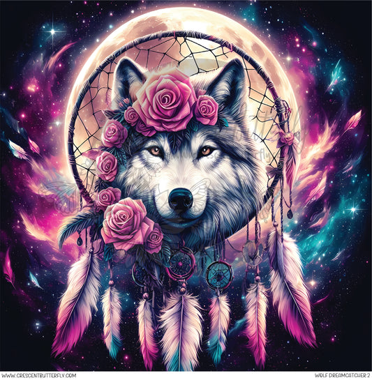 Wolf Dreamcatcher 2 Printed Vinyl Sheet/Wrap