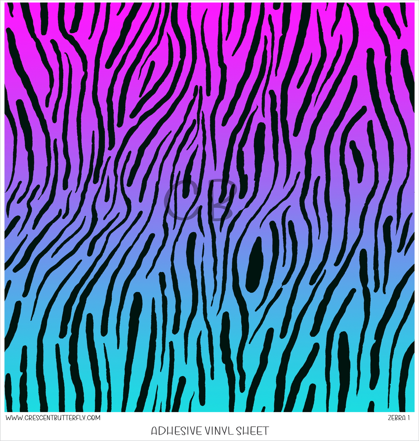Zebra 1 Printed Vinyl Sheet