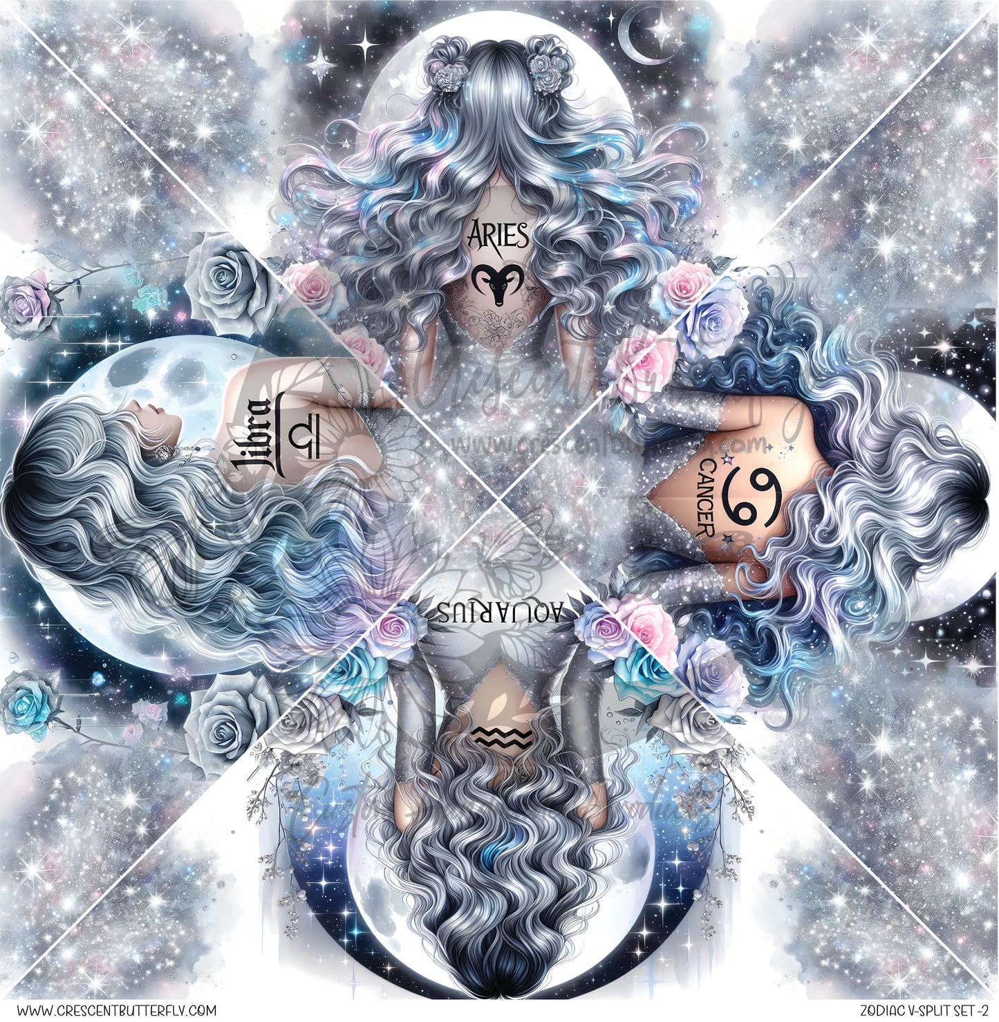 Zodiac V-Split Set-2 Printed Vinyl Sheet/Wrap