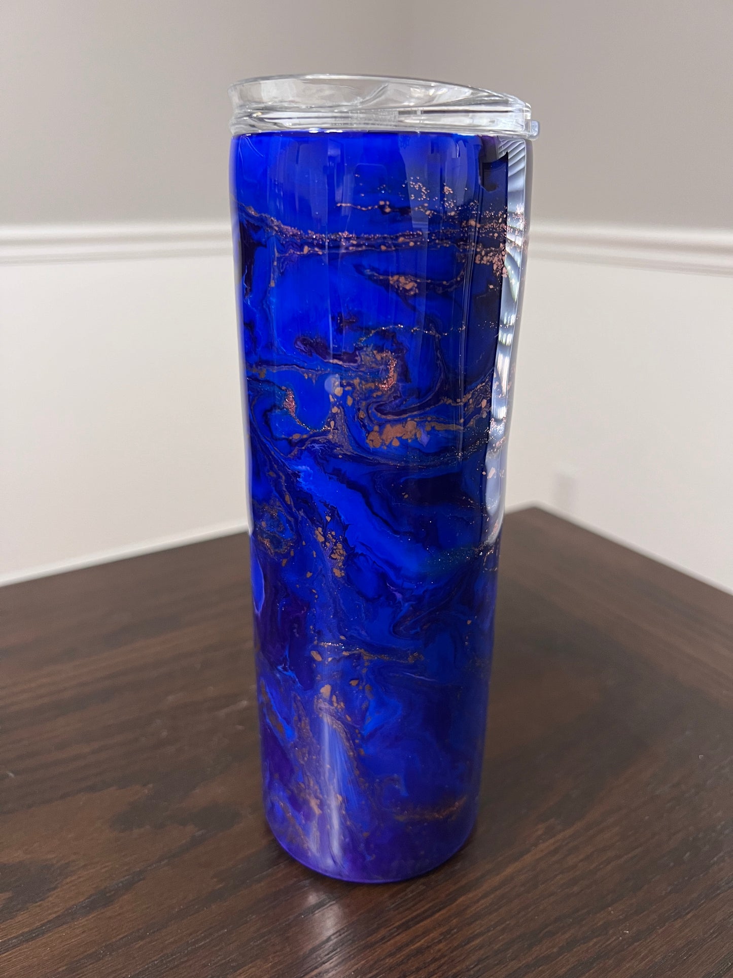 Deep Blue Waters 20oz Skinny Tumbler-Pre Made-RTS