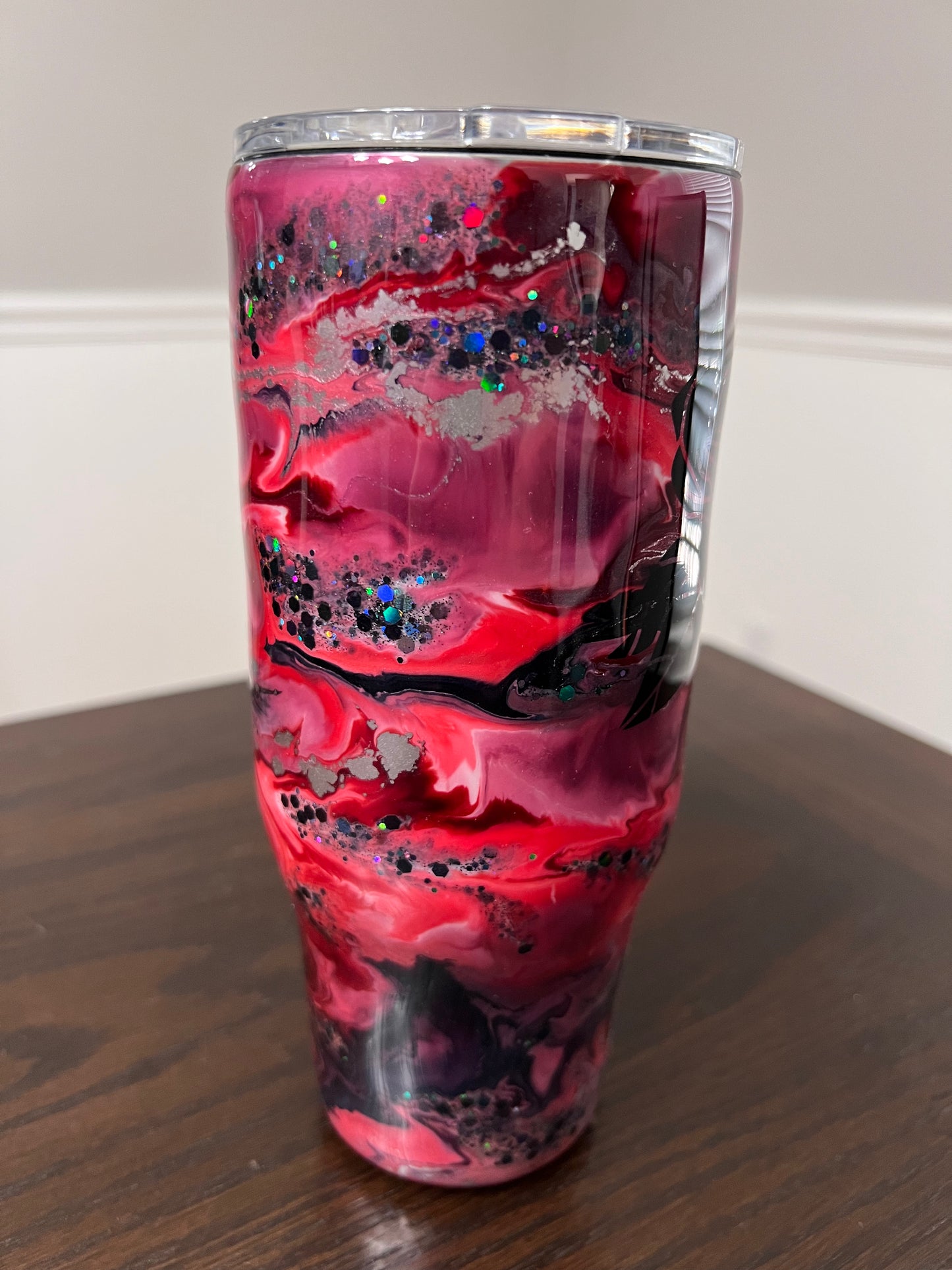 Fire Rose 24oz Modern Curve Hoggdle Tumbler-Pre Made RTS