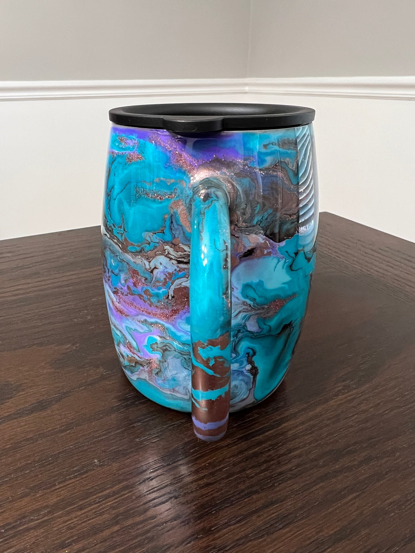Turquoise Dream Handmade Custom Epoxy Tumbler