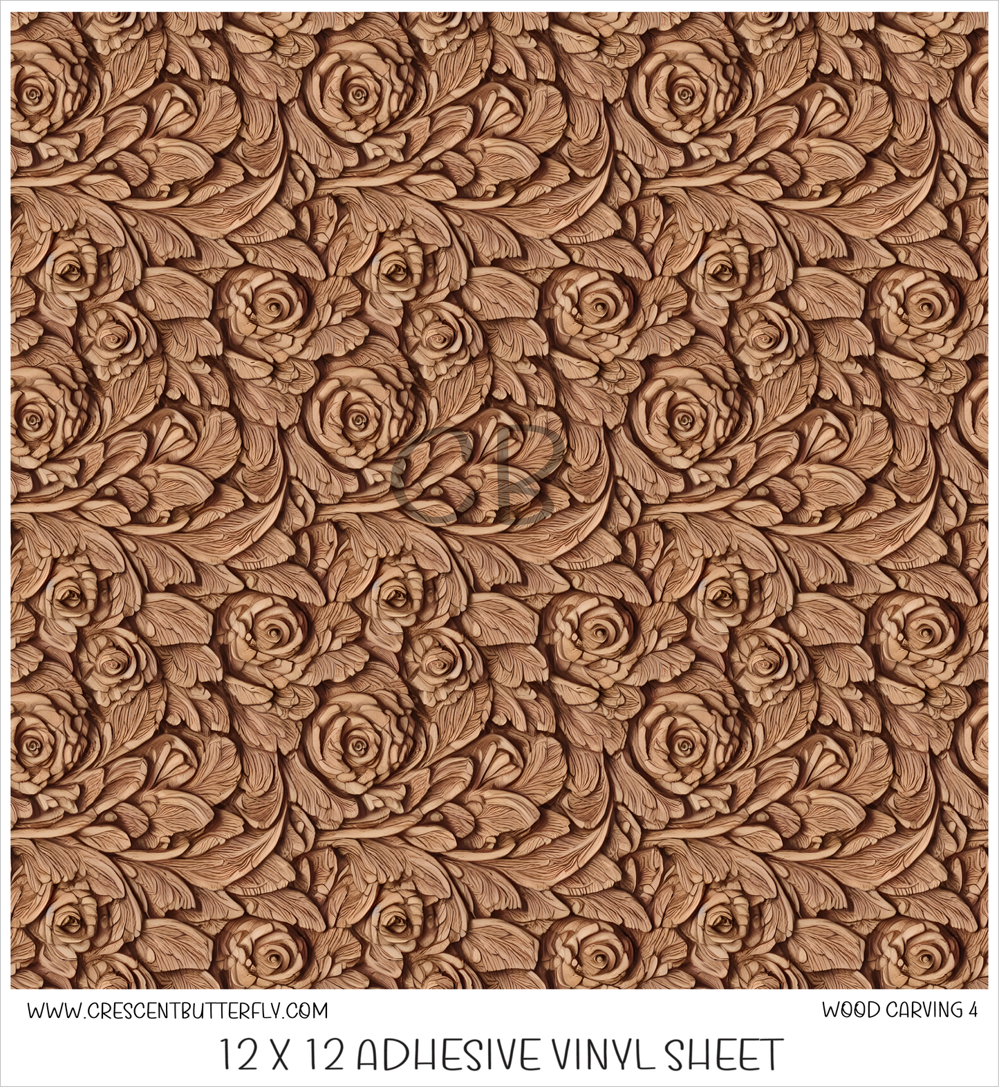 Wood Carving 4 Printed Vinyl Sheet