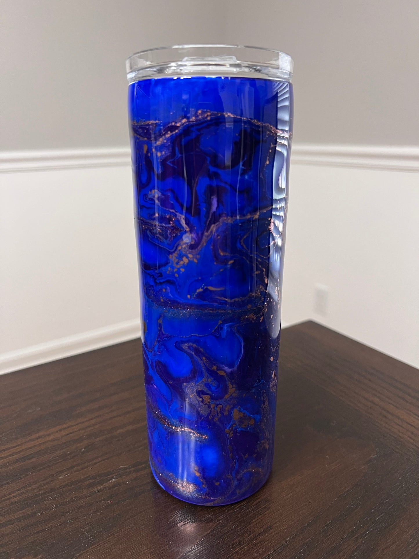 Deep Blue Waters 20oz Skinny Tumbler-Pre Made-RTS