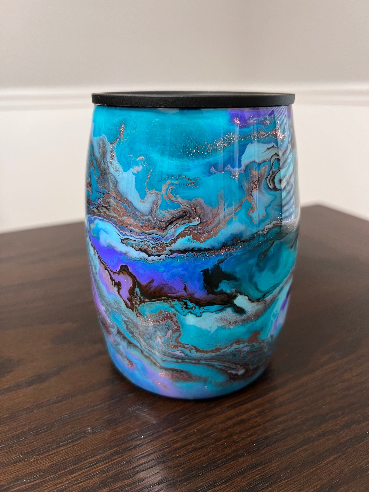 Turquoise Dream Handmade Custom Epoxy Tumbler
