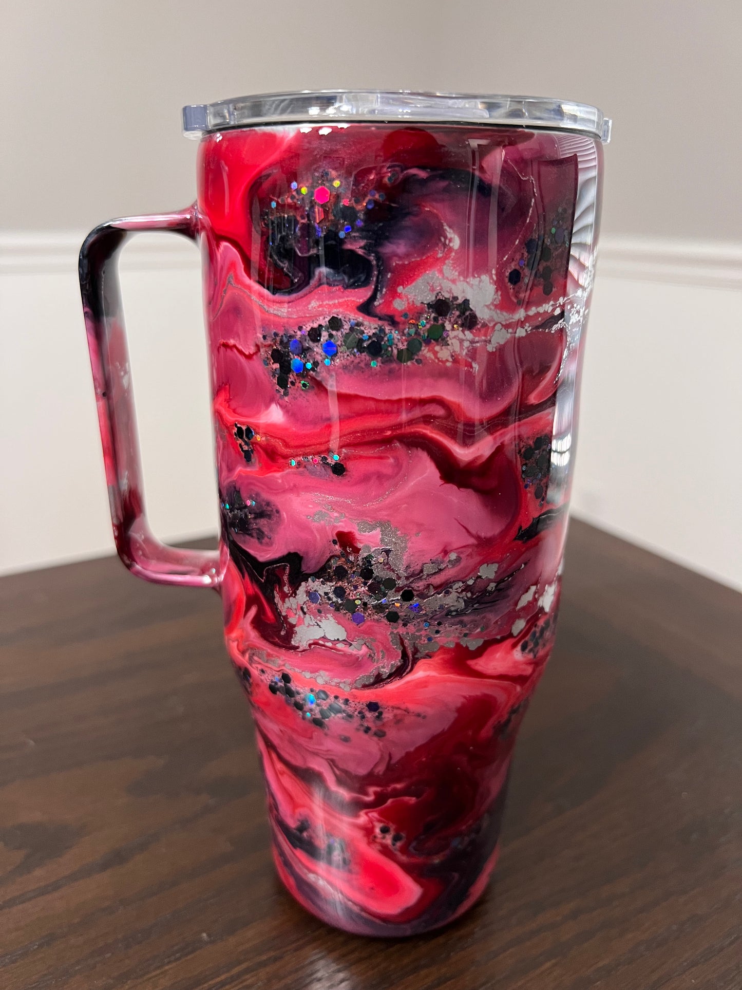 Fire Rose 24oz Modern Curve Hoggdle Tumbler-Pre Made RTS