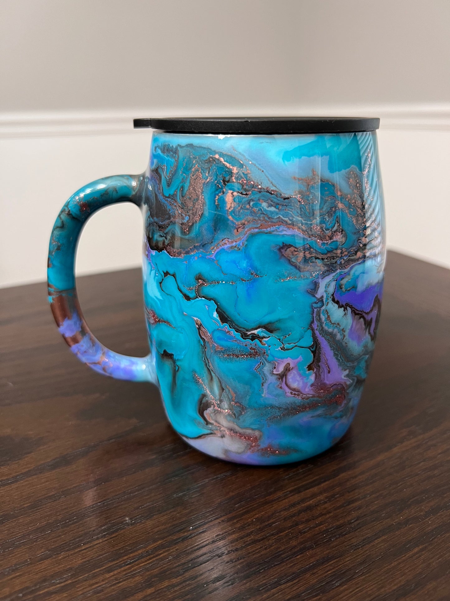 Turquoise Dream Handmade Custom Epoxy Tumbler