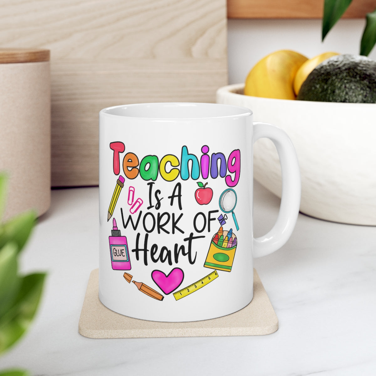 Teaching Is A Work Of Heart Coffee Mug 11oz