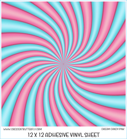 Dream Candy Pink Printed Vinyl Sheet