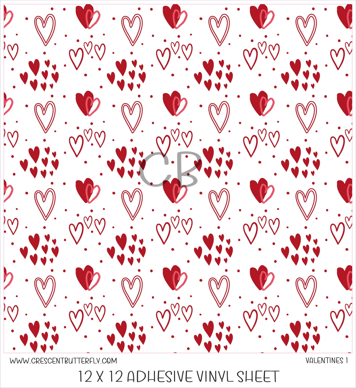 Valentines 1 Printed Vinyl Sheet
