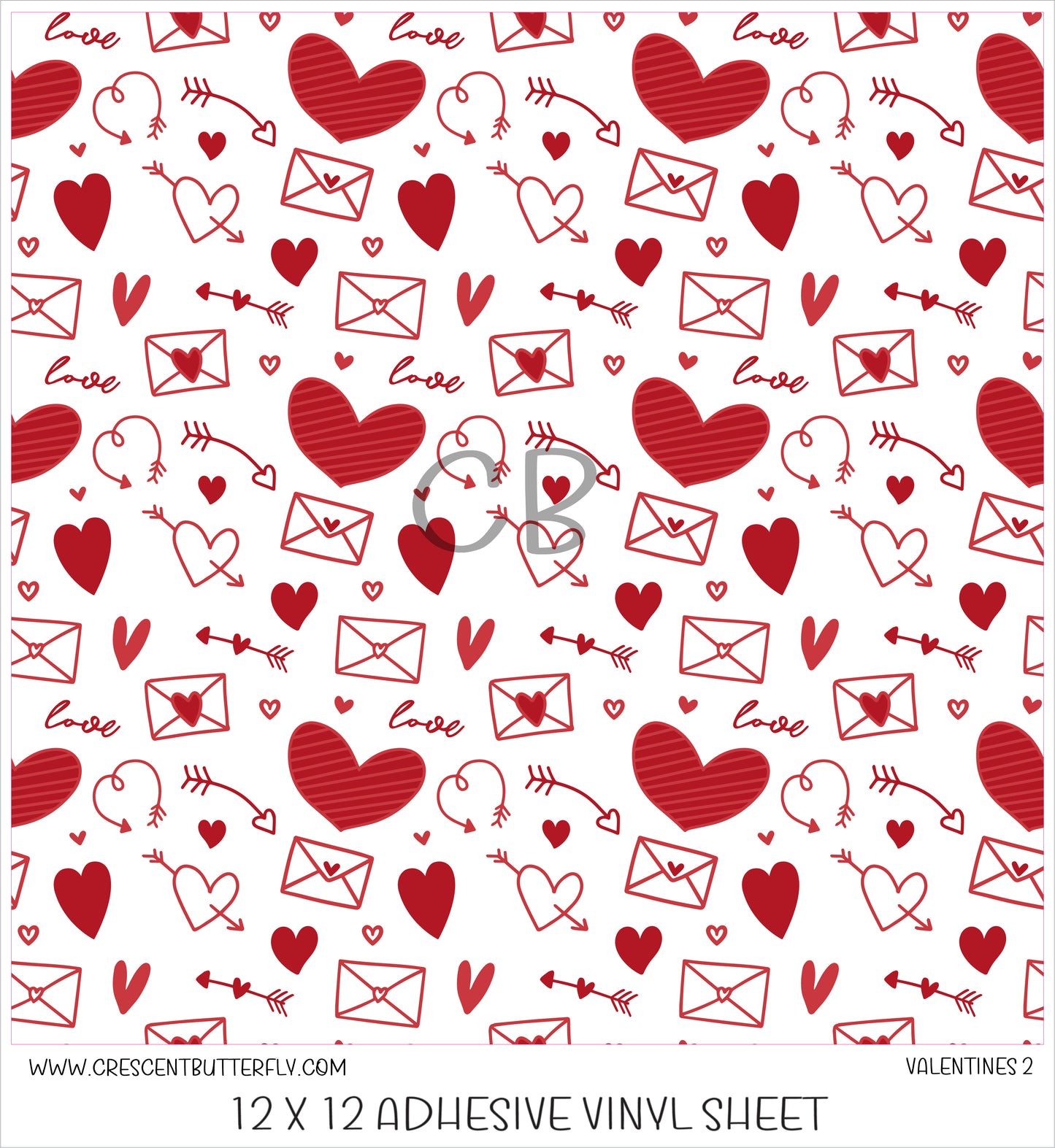 Valentines 2 Printed Vinyl Sheet