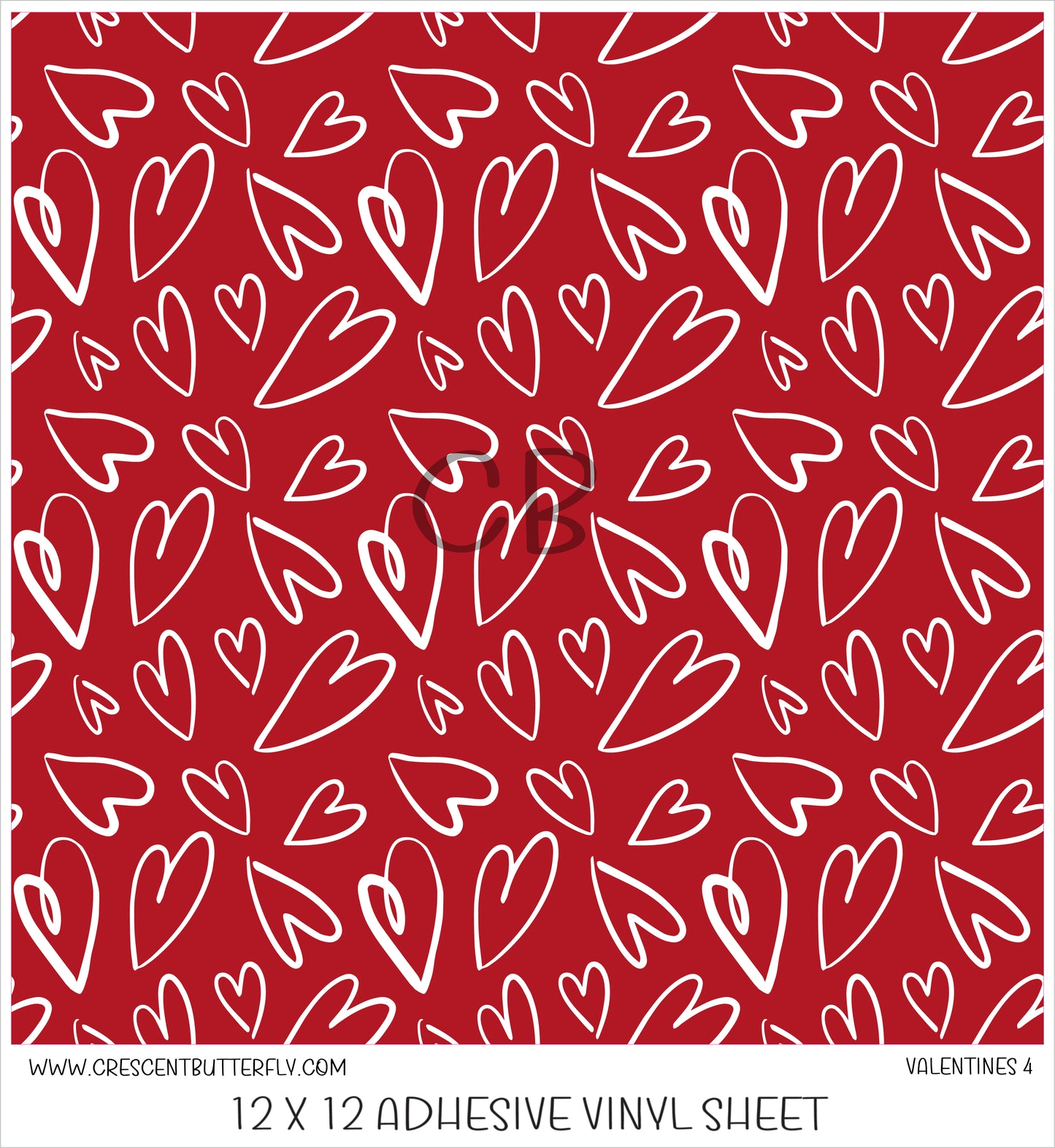 Valentines 4 Printed Vinyl Sheet