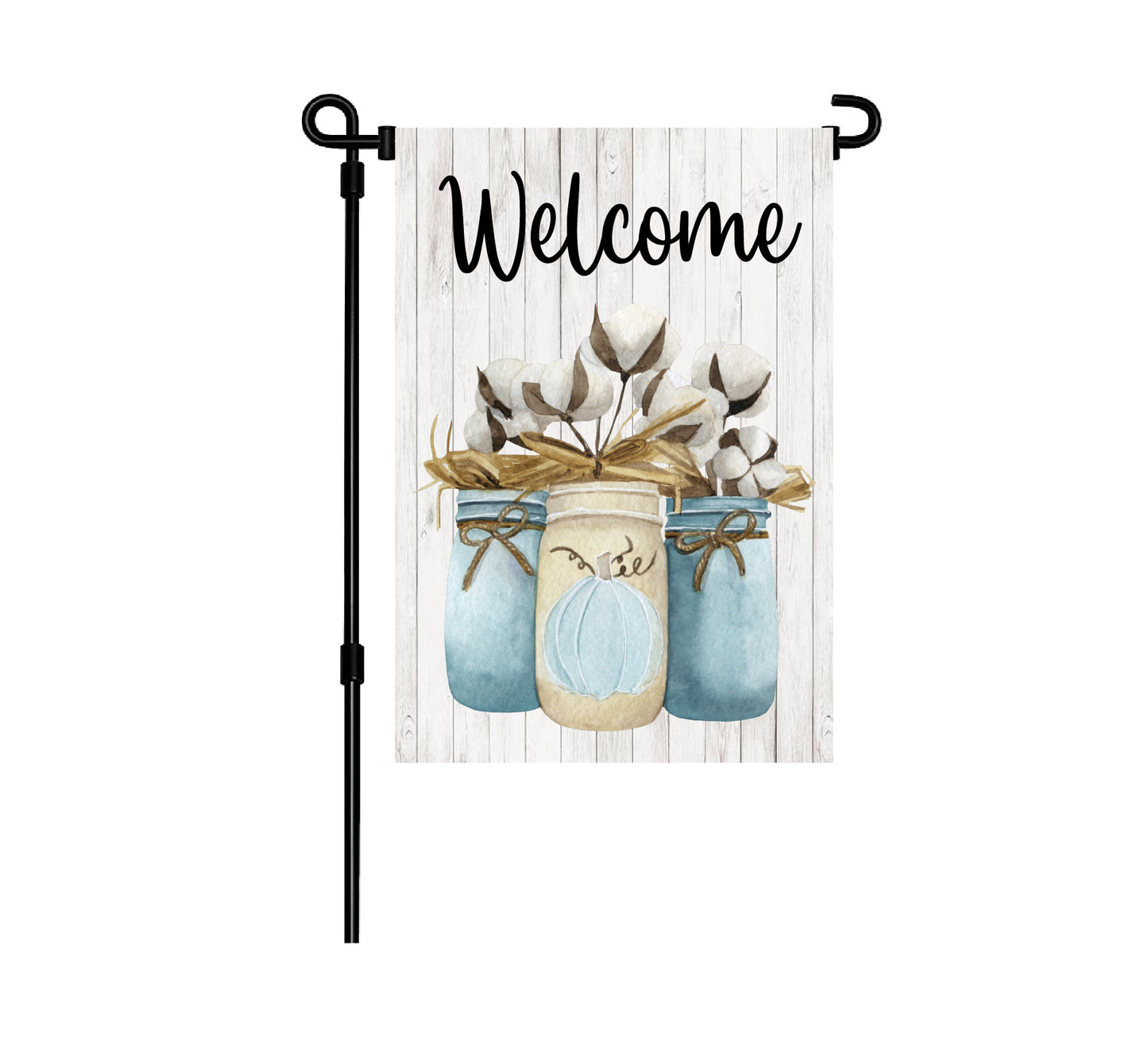 Fall Welcome Jars Garden Flag