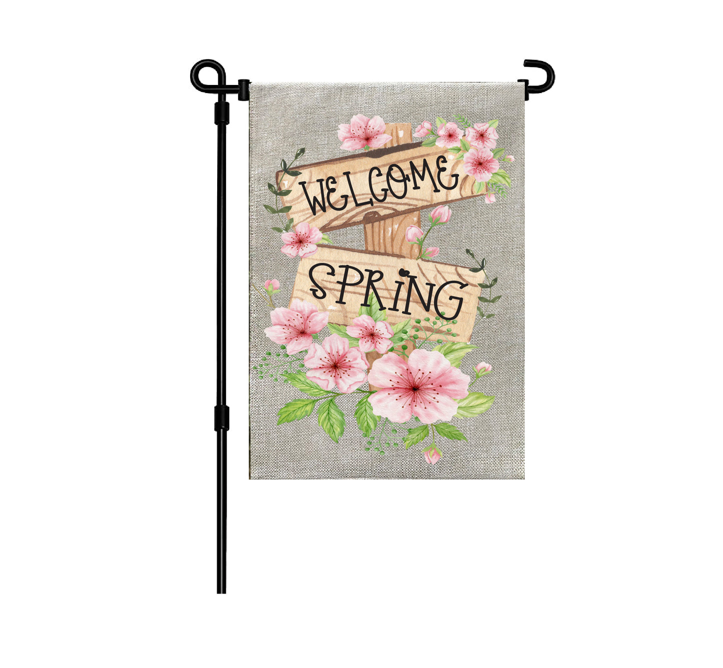 Welcome Spring Sign Garden Flag