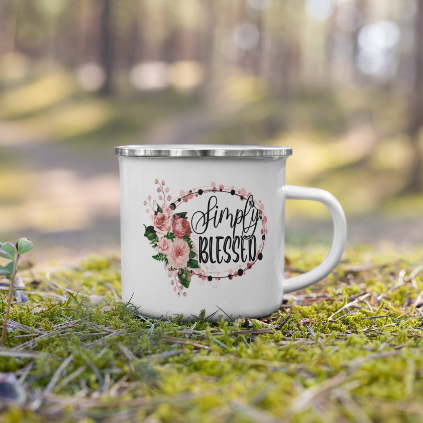 Simply Blessed Enamel Mug