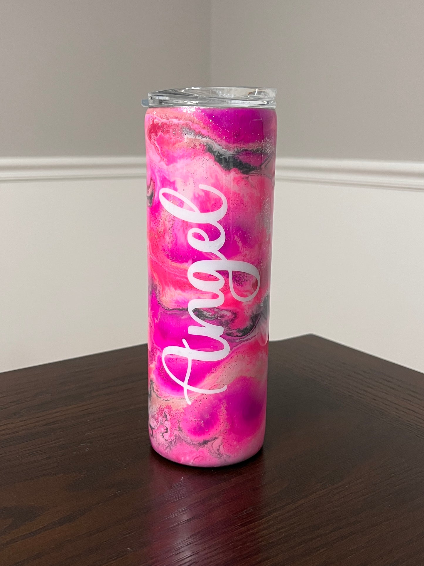 Pink and Dreamy 20oz Skinny Tumbler-Pre Made-RTS