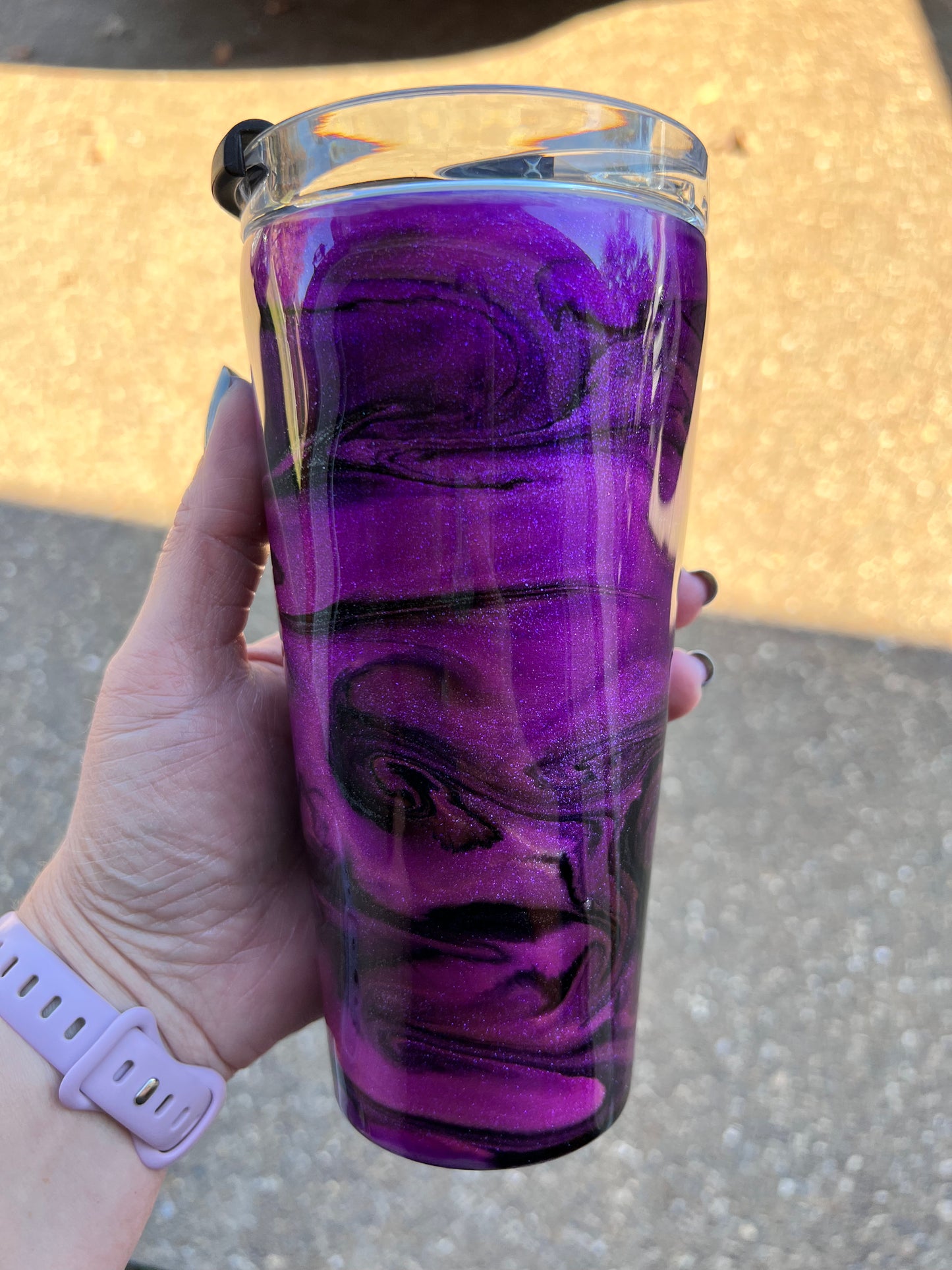 Purple & Black 20oz Reg Tumbler-Pre Made-RTS