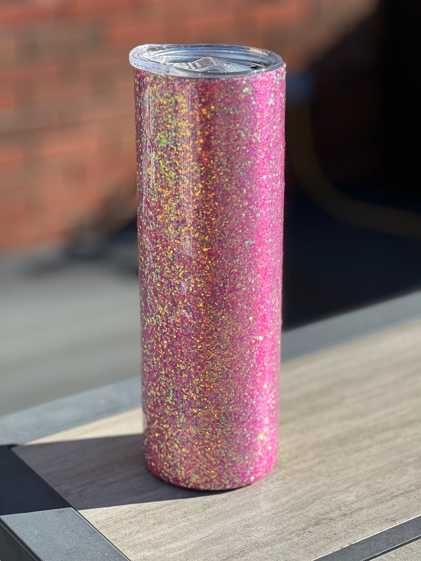 Bubblegum Glitter 30oz Skinny Tumbler-Pre Made-RTS