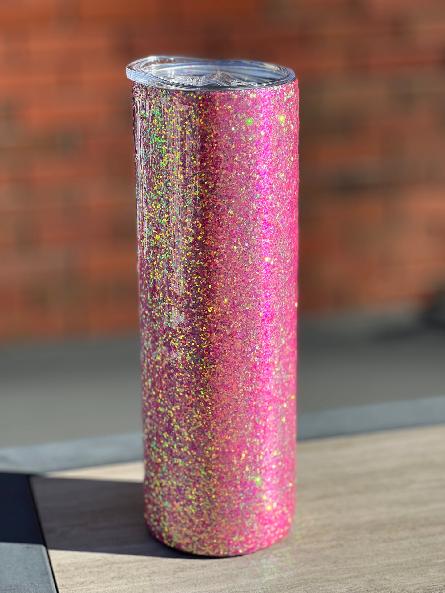 Bubblegum Glitter 30oz Skinny Tumbler-Pre Made-RTS