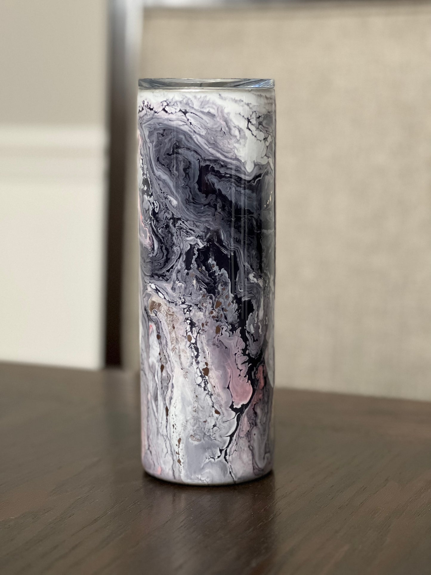 Marble Flamingo 20oz Skinny Tumbler-Pre Made-RTS